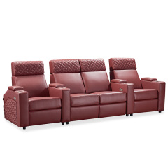 Four-seat video room private cinema sofa luxury, all-electric stretching function