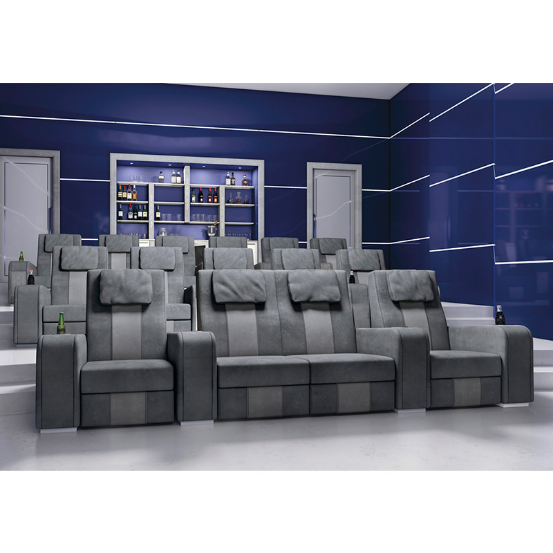 Four-seat video room private cinema sofa luxury, all-electric stretching function
