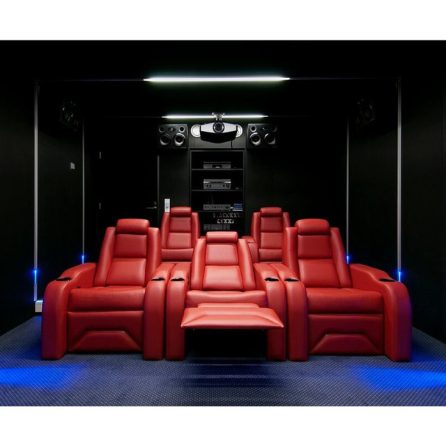 Single seat video room private cinema sofa luxury, all-electric stretching function