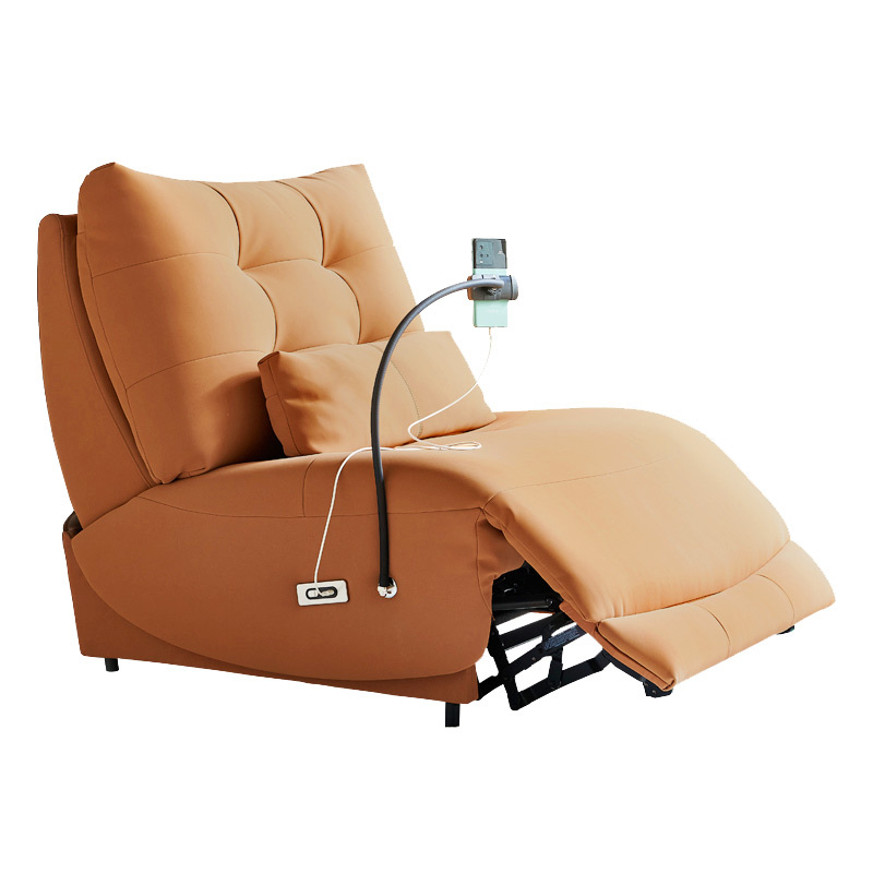 Contact surface cowhide fabric comfortable double mute motor electric leisure chair, small multi-functional sofa recliner for home