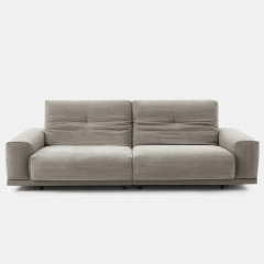 Electric multi-functional retractable sofa,leathaire fabrics sofa living room furniture in line combination, two seat sofa