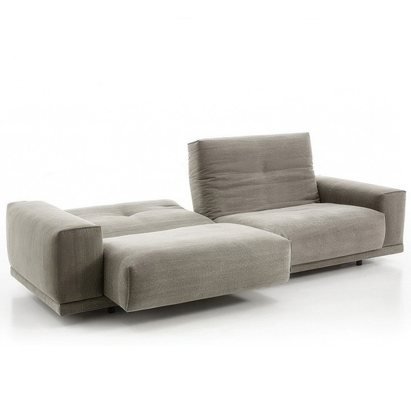 Electric multi-functional retractable sofa,leathaire fabrics sofa living room furniture in line combination, two seat sofa