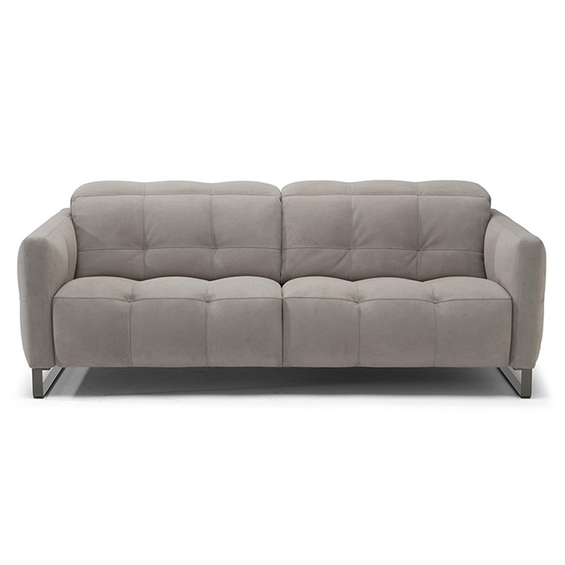 Electric multi-functional retractable sofa, cowhide sofa living room furniture in line combination, two seat sofa