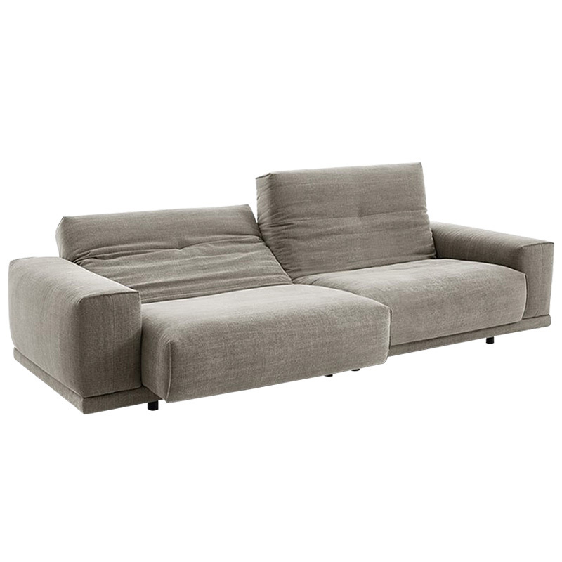 Electric multi-functional retractable sofa,leathaire fabrics sofa living room furniture in line combination, two seat sofa