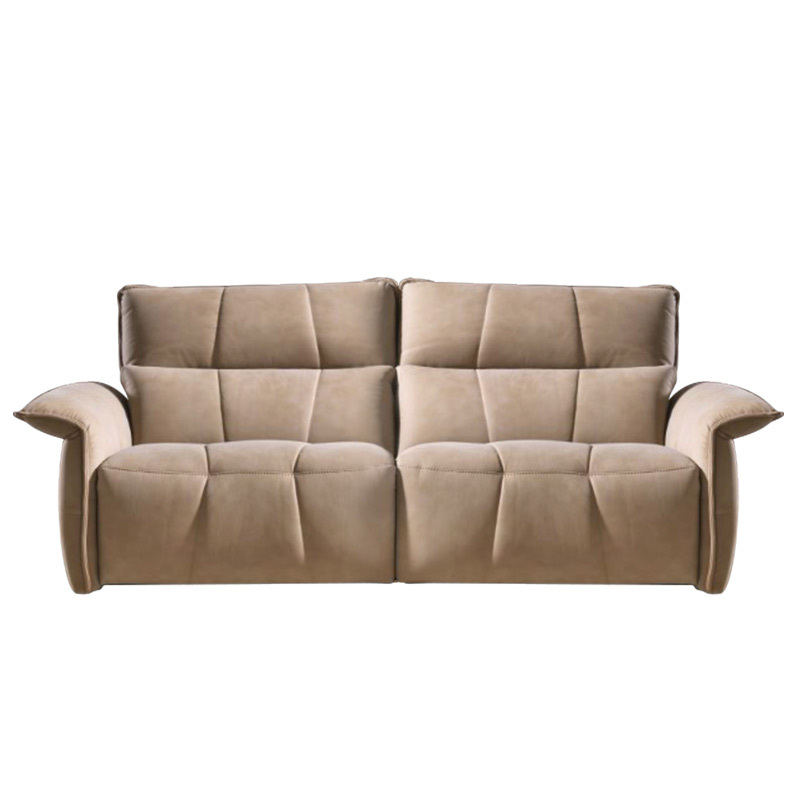 Electric multi-functional retractable sofa,leathaire fabrics sofa living room furniture in line combination, two seat sofa