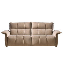 Electric multi-functional retractable sofa,leathaire fabrics sofa living room furniture in line combination, two seat sofa