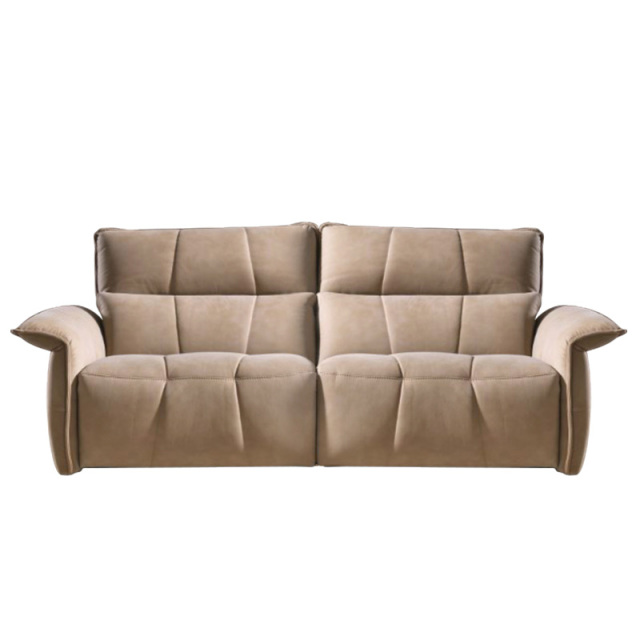 Electric multi-functional retractable sofa,leathaire fabrics sofa living room furniture in line combination, two seat sofa