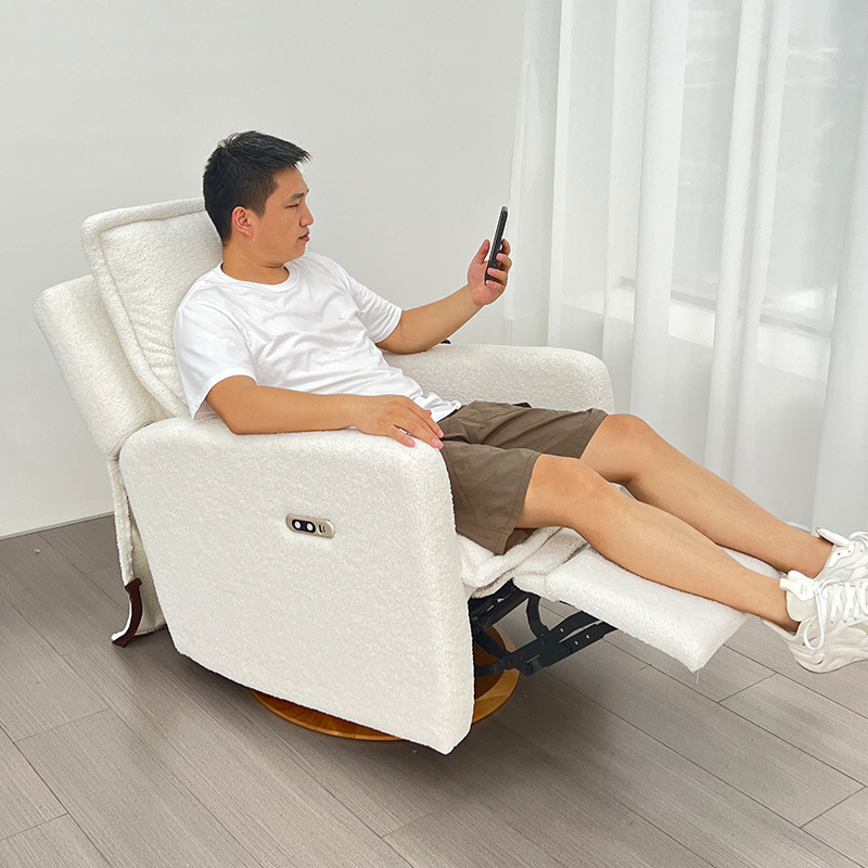 Full fabric comfortable Four silent motors electric leisure chair, home small multi-functional sofa recliner