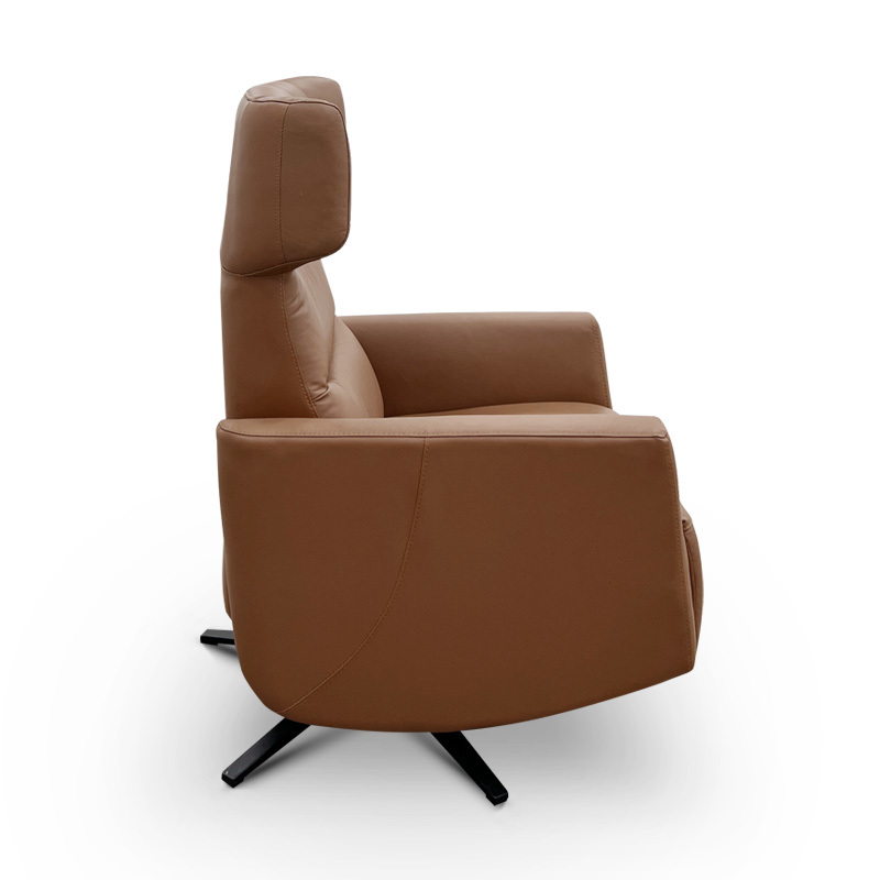 Contact surface cowhide fabric comfortable double mute motor electric leisure chair, small multi-functional sofa recliner for home