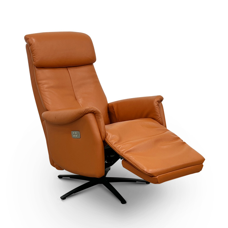 Contact surface cowhide fabric comfortable double mute motor electric leisure chair, small multi-functional sofa recliner for home