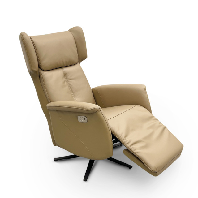 Contact surface cowhide fabric comfortable double mute motor electric leisure chair, small multi-functional sofa recliner for home