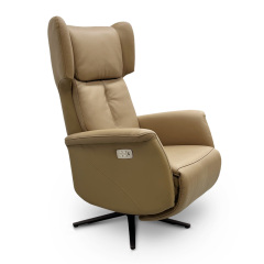 Contact surface cowhide fabric comfortable double mute motor electric leisure chair, small multi-functional sofa recliner for home