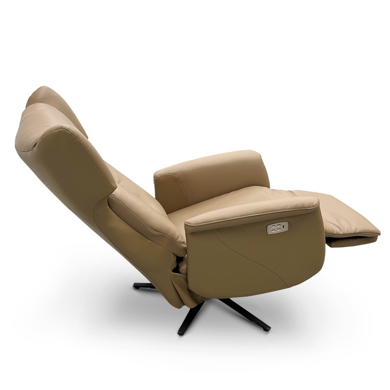 Contact surface cowhide fabric comfortable double mute motor electric leisure chair, small multi-functional sofa recliner for home