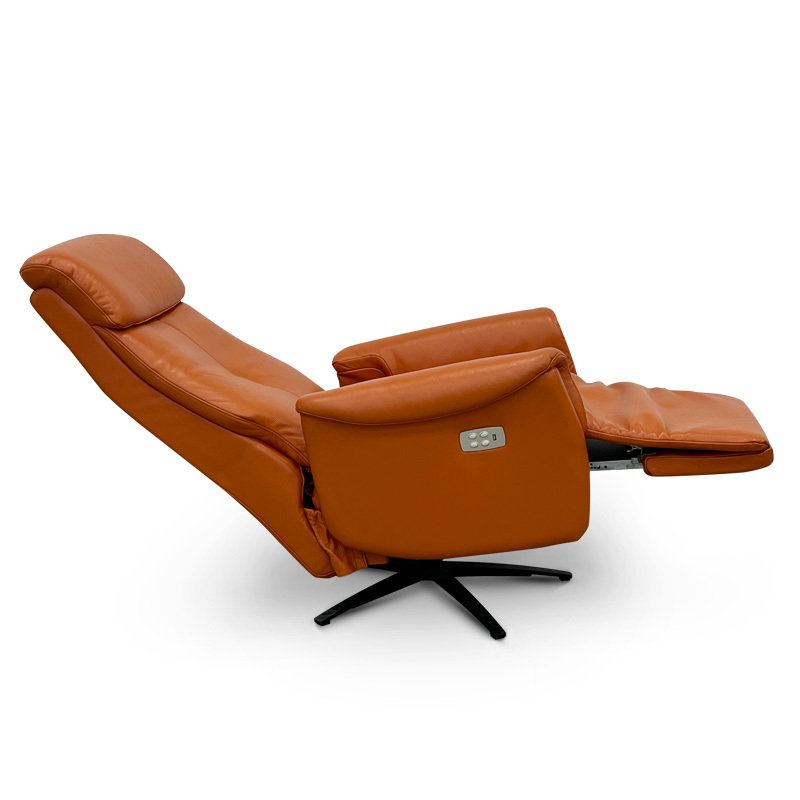 Contact surface cowhide fabric comfortable double mute motor electric leisure chair, small multi-functional sofa recliner for home