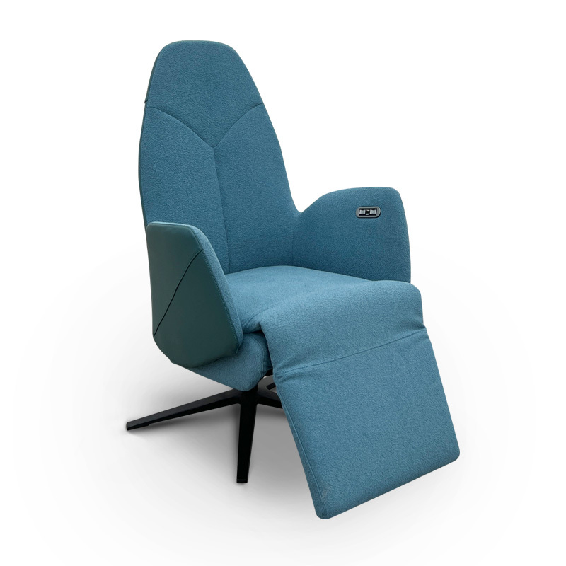 The collision of leather and fabric comfortable double mute motor electric leisure chair, small multi-functional sofa recliner for home