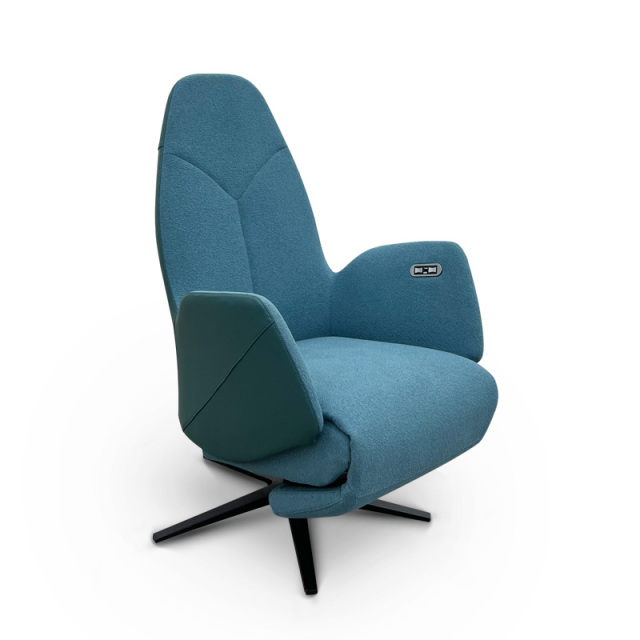 The collision of leather and fabric comfortable double mute motor electric leisure chair, small multi-functional sofa recliner for home