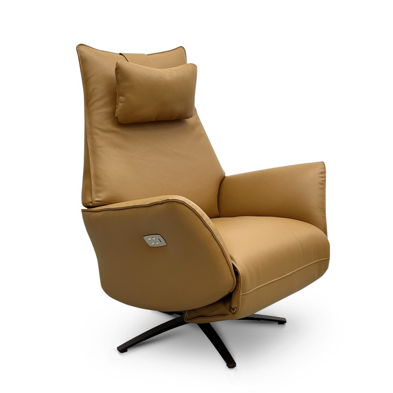 Contact surface cowhide fabric comfortable double mute motor electric leisure chair, small multi-functional sofa recliner for home