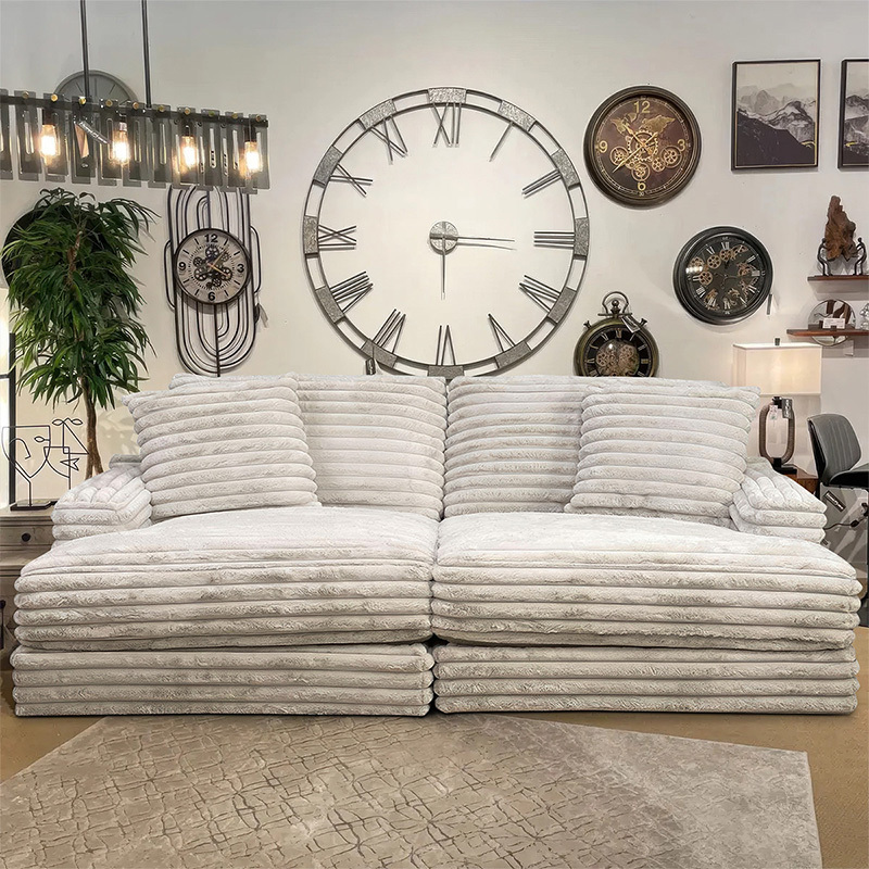 Compression sofa, Oasis sofa , super wide seated deep velvet fabric sofa Large villa plush cinema sofa