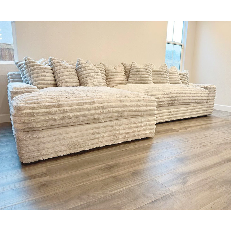 Compression sofa, Oasis sofa , super wide seated deep velvet fabric sofa Large villa plush cinema sofa
