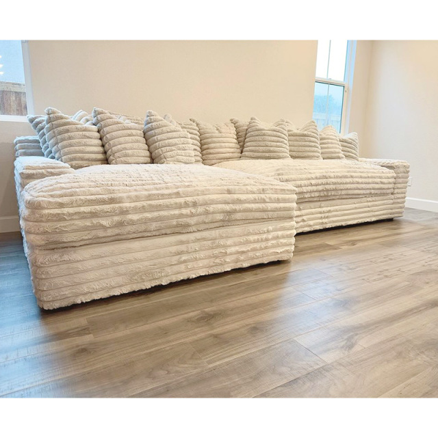 Compression sofa, Oasis sofa , super wide seated deep velvet fabric sofa Large villa plush cinema sofa