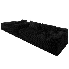 Shar Pei sofa compression sofa, four seat sofa and chaise，fabric sofa, living room furniture