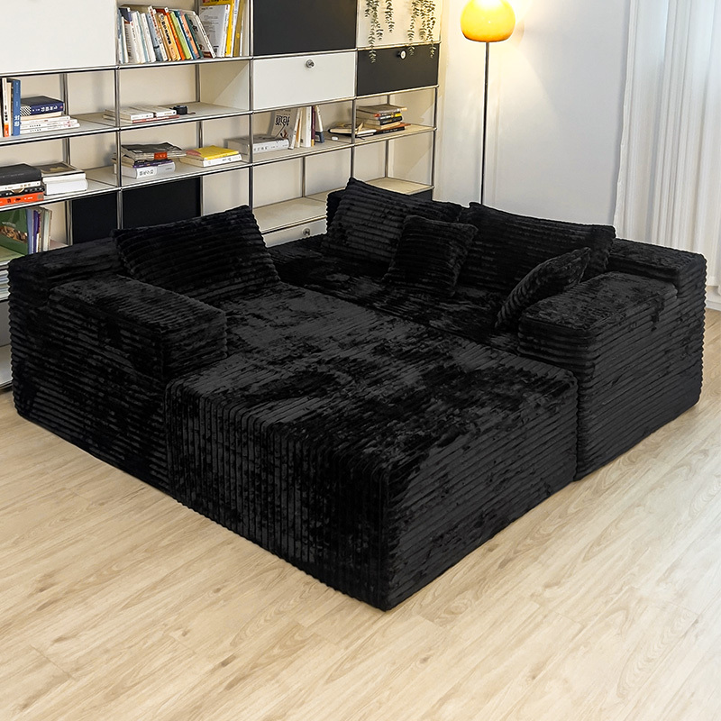 Shar Pei sofa compression sofa, two chaise，fabric sofa, living room furniture