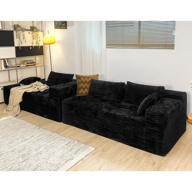 Shar Pei sofa compression sofa, four seat sofa and chaise，fabric sofa, living room furniture