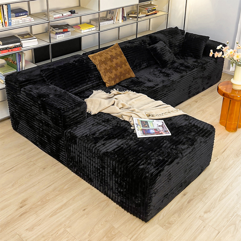 Shar Pei sofa compression sofa, two seat sofa and chaise，fabric sofa, living room furniture