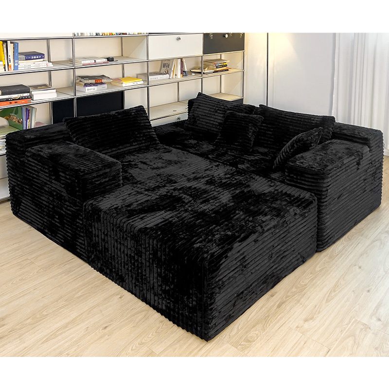 Shar Pei sofa compression sofa, two seat sofa and chaise，fabric sofa, living room furniture