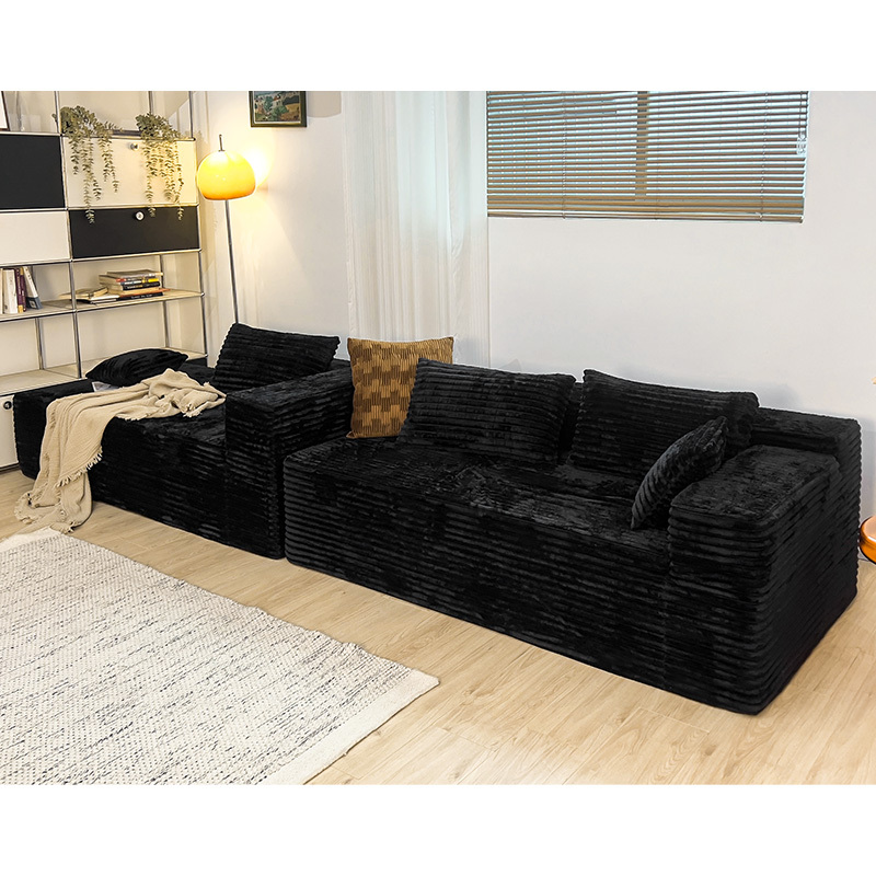 Shar Pei sofa compression sofa, two seat sofa and chaise，fabric sofa, living room furniture