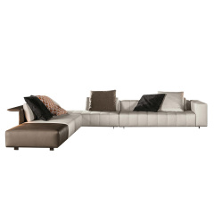 Italian minimalist piano keys sofa living room straight row designer leather light luxury villa large floor module combination