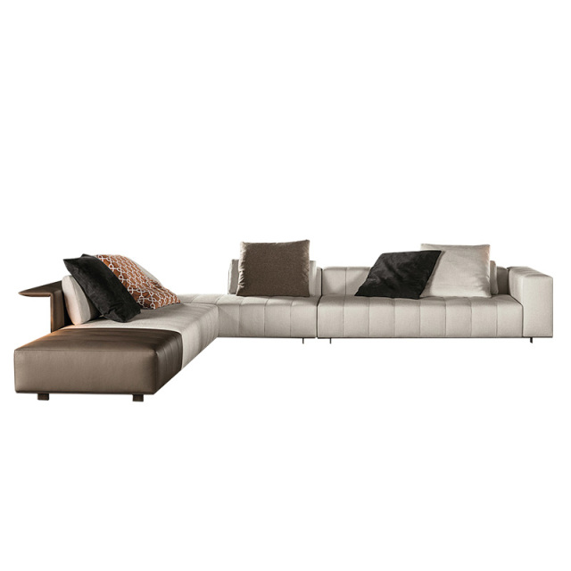 Italian minimalist piano keys sofa living room straight row designer leather light luxury villa large floor module combination