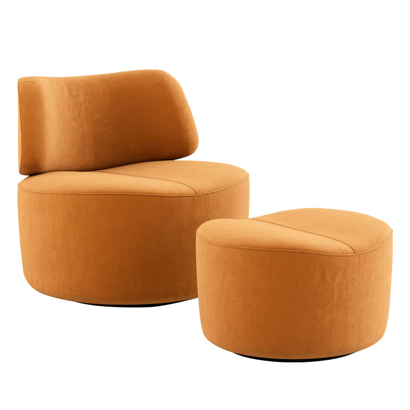 Nordic simple Japanese single fabric sofa small bedroom leisure technology cloth creative network red sofa chair