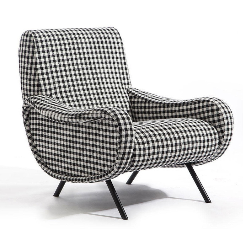 Modern simple armchair Nordic light luxury sofa chair leisure living room fabric designer single chair