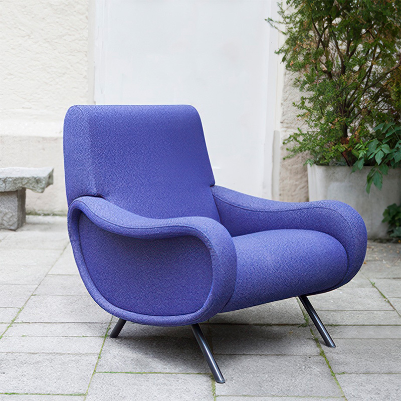 Modern simple armchair Nordic light luxury sofa chair leisure living room fabric designer single chair