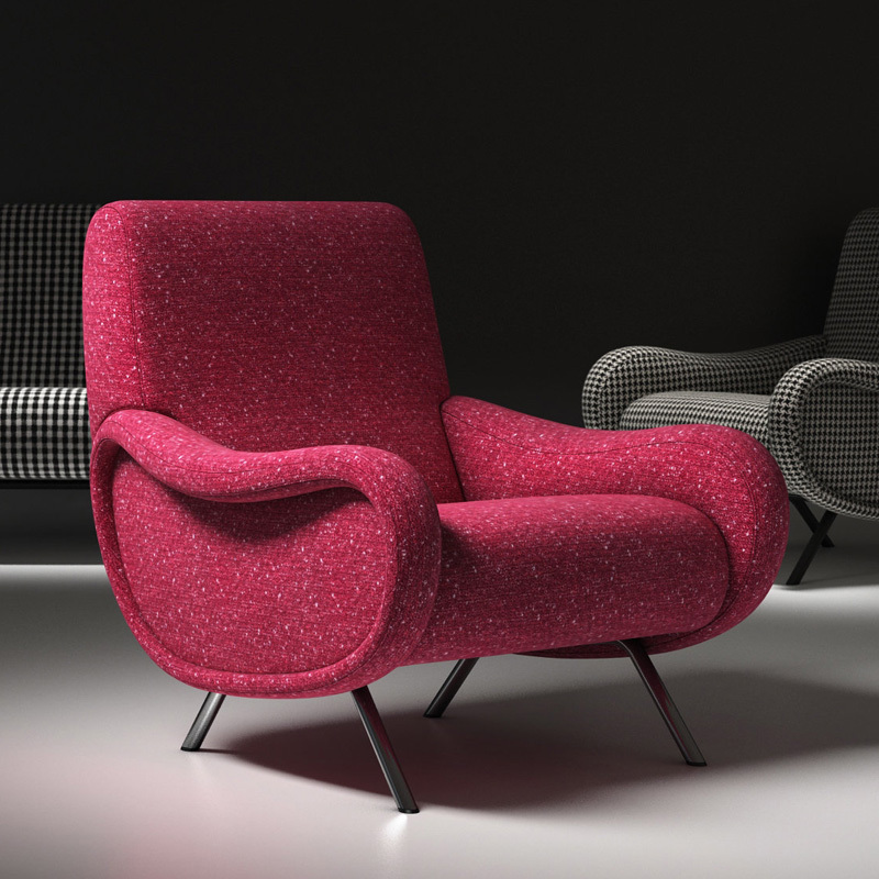 Modern simple armchair Nordic light luxury sofa chair leisure living room fabric designer single chair
