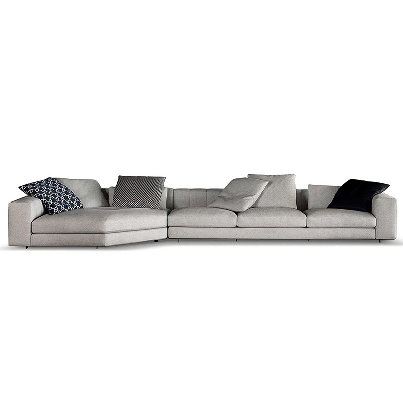 Italian minimalist piano keys sofa living room straight row designer leather light luxury villa large floor module combination