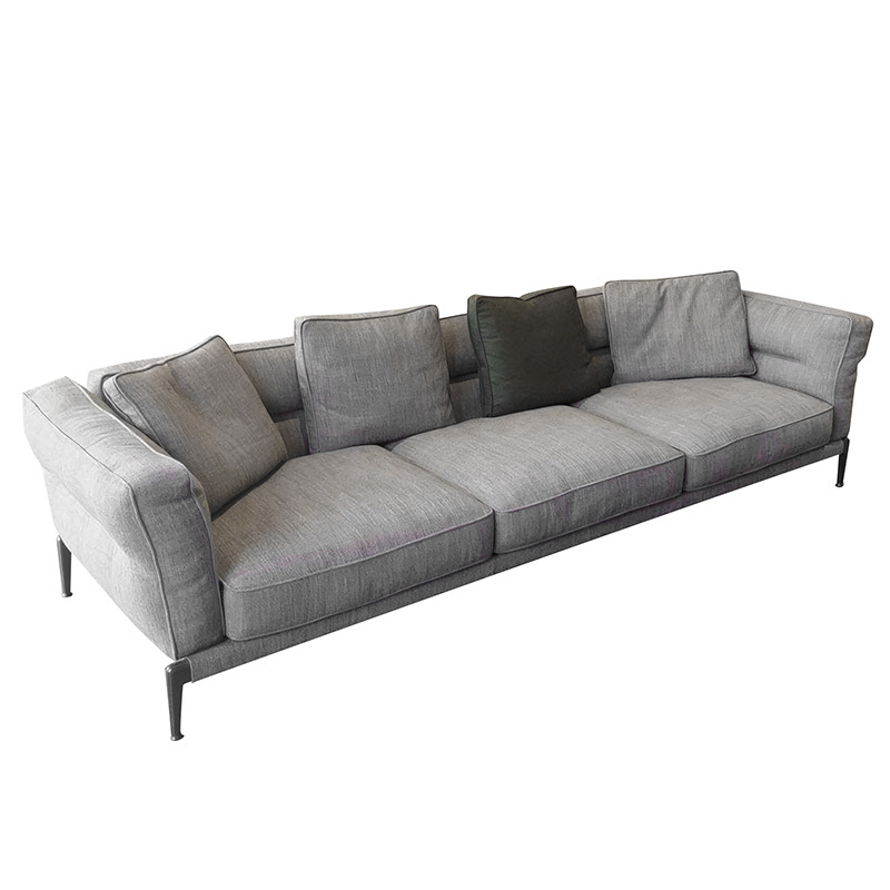 Italy Northern Europe high-end imported modern living room guest combination fabric sofa, 3 seats
