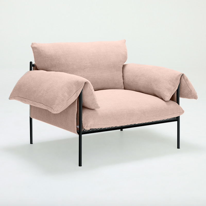 Italian minimalist linen sofa, living room row design, light luxury luxury villa leisure sofa, cotton and linen fabric, single seat