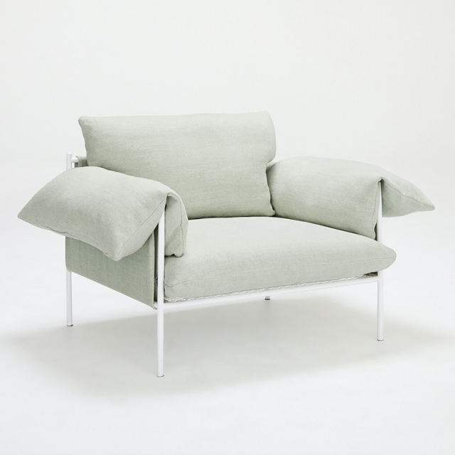 Italian minimalist linen sofa, living room row design, light luxury luxury villa leisure sofa, cotton and linen fabric, single seat