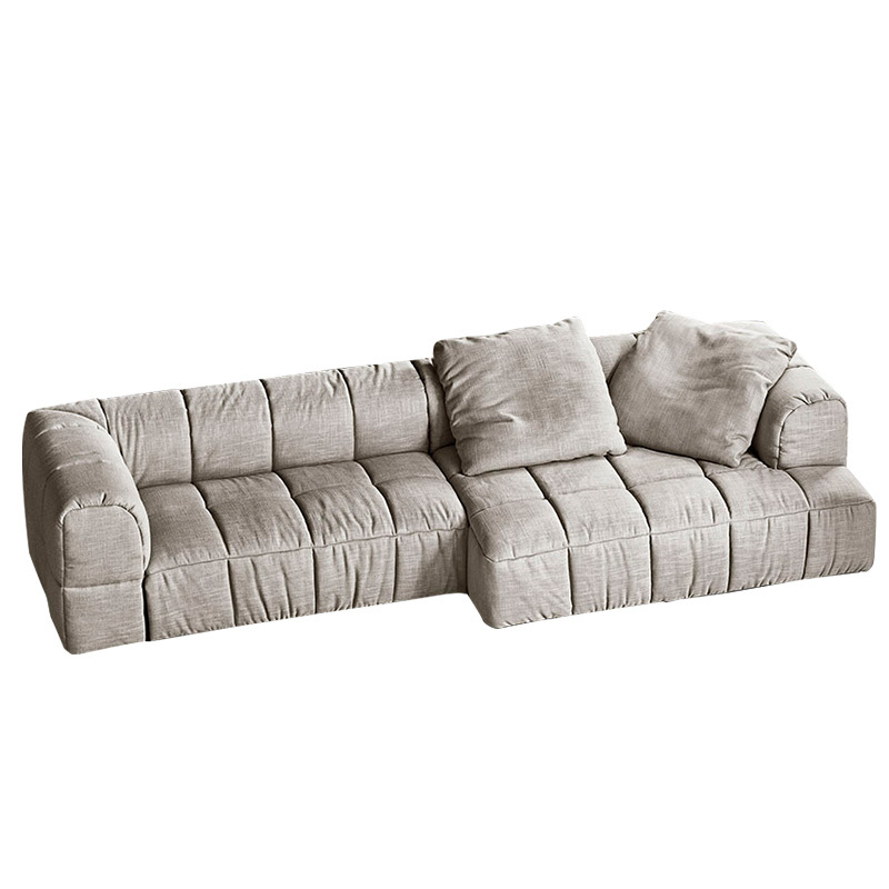 Modern simple armchair, Japanese light luxury sofa chair, leisure living room fabric sofa, multi-module multi-seat sofa，seater for 4
