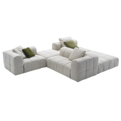 Modern simple armchair, Japanese light luxury sofa chair, leisure living room fabric sofa, multi-module multi-seat sofa