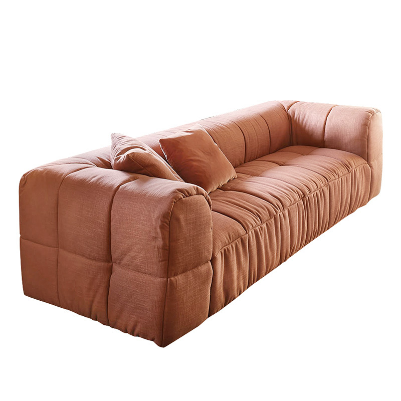 Modern simple armchair, Japanese light luxury sofa chair, leisure living room fabric sofa, Seater for 3