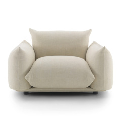 Modern simple armchair, Japanese light luxury sofa chair, leisure living room fabric sofa, single chair