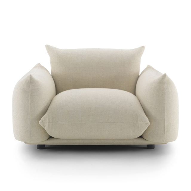 Modern simple armchair, Japanese light luxury sofa chair, leisure living room fabric sofa, single chair