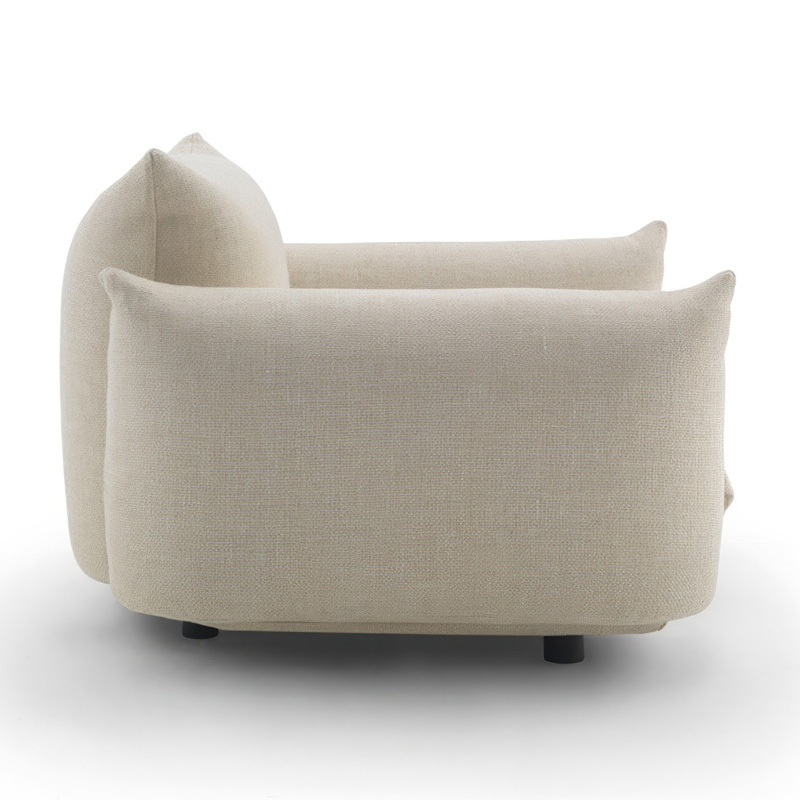 Modern simple armchair, Japanese light luxury sofa chair, leisure living room fabric sofa, single chair