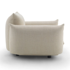 Modern simple armchair, Japanese light luxury sofa chair, leisure living room fabric sofa, single chair