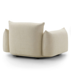 Modern simple armchair, Japanese light luxury sofa chair, leisure living room fabric sofa, single chair