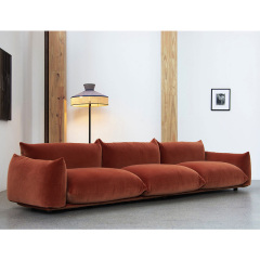 Modern simple armchair, Japanese light luxury sofa chair, leisure living room fabric sofa, Seater for 3