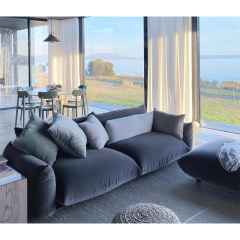 Modern simple armchair, Japanese light luxury sofa chair, leisure living room fabric sofa, Seater for 2